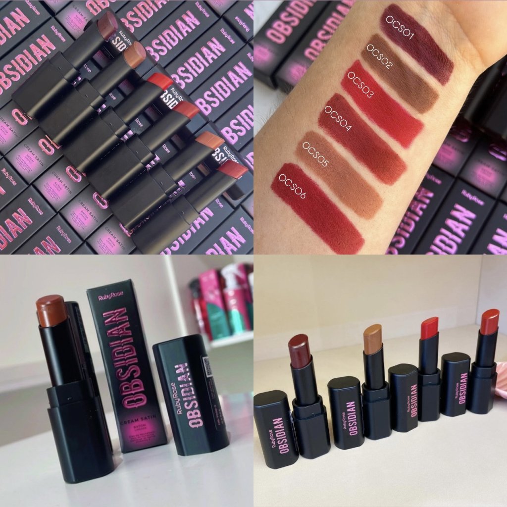 Batom Cream Satin Linha Obsidian - Ruby Rose 
