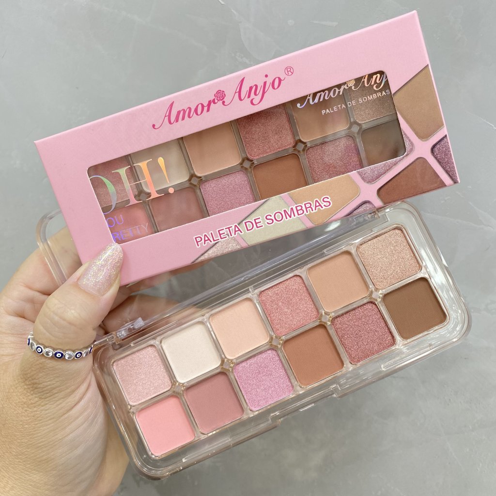 Paleta de sombra 12 cores (01) Oh You MS040 - Amor Anjo 