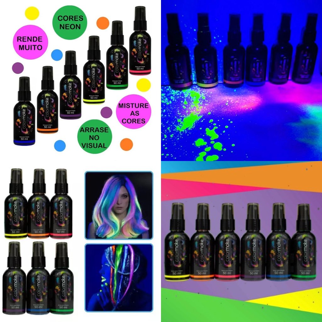 Spray para cabelo colorido neon - ColorMake