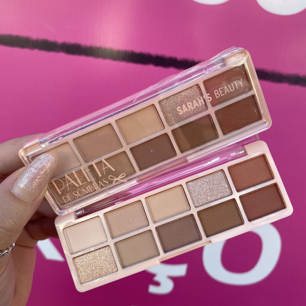 Paleta de sombra 10 cores (A) - Sarah’s Beauty 