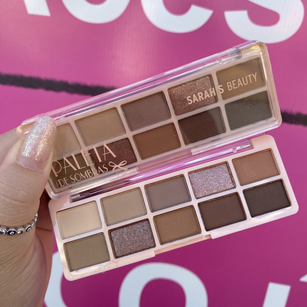 Paleta de sombra 10 cores (B) - Sarah’s Beauty 