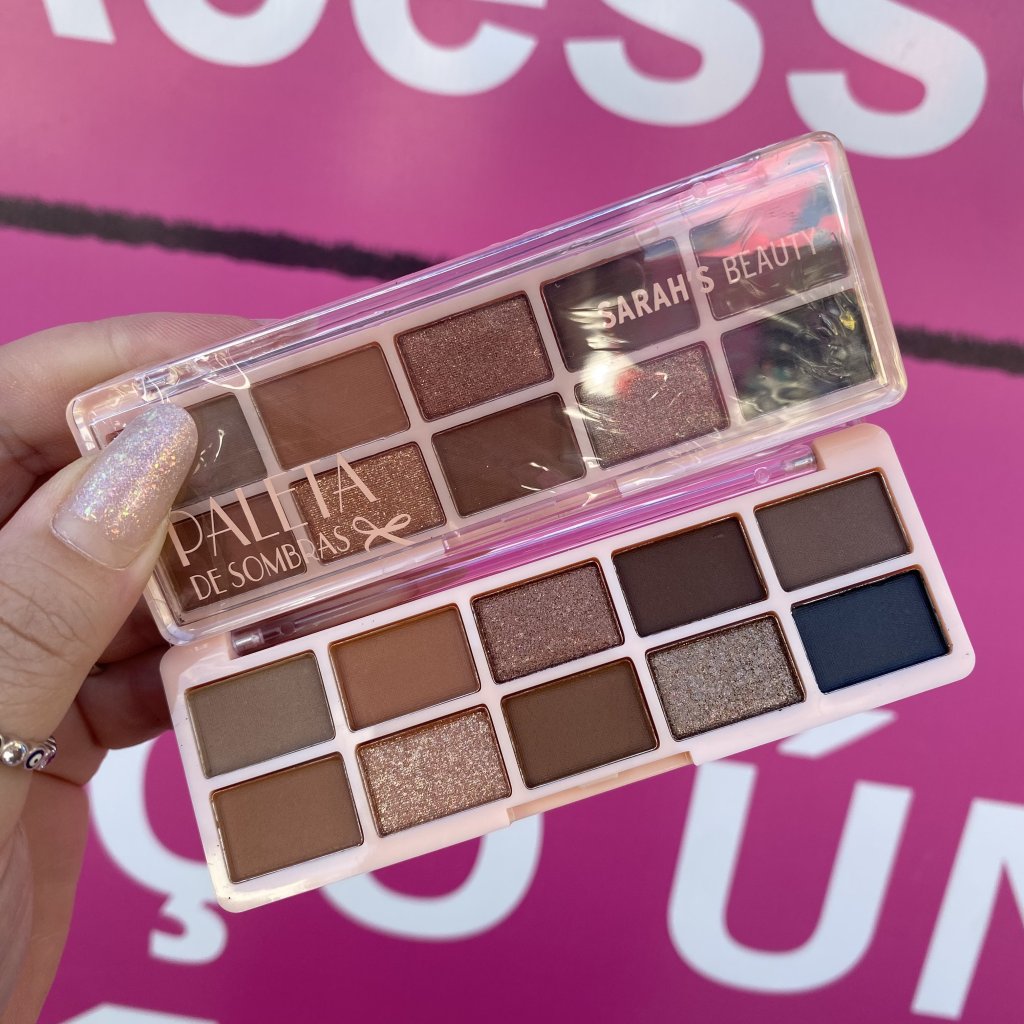 Paleta de sombra 10 cores (D) - Sarah’s Beauty 