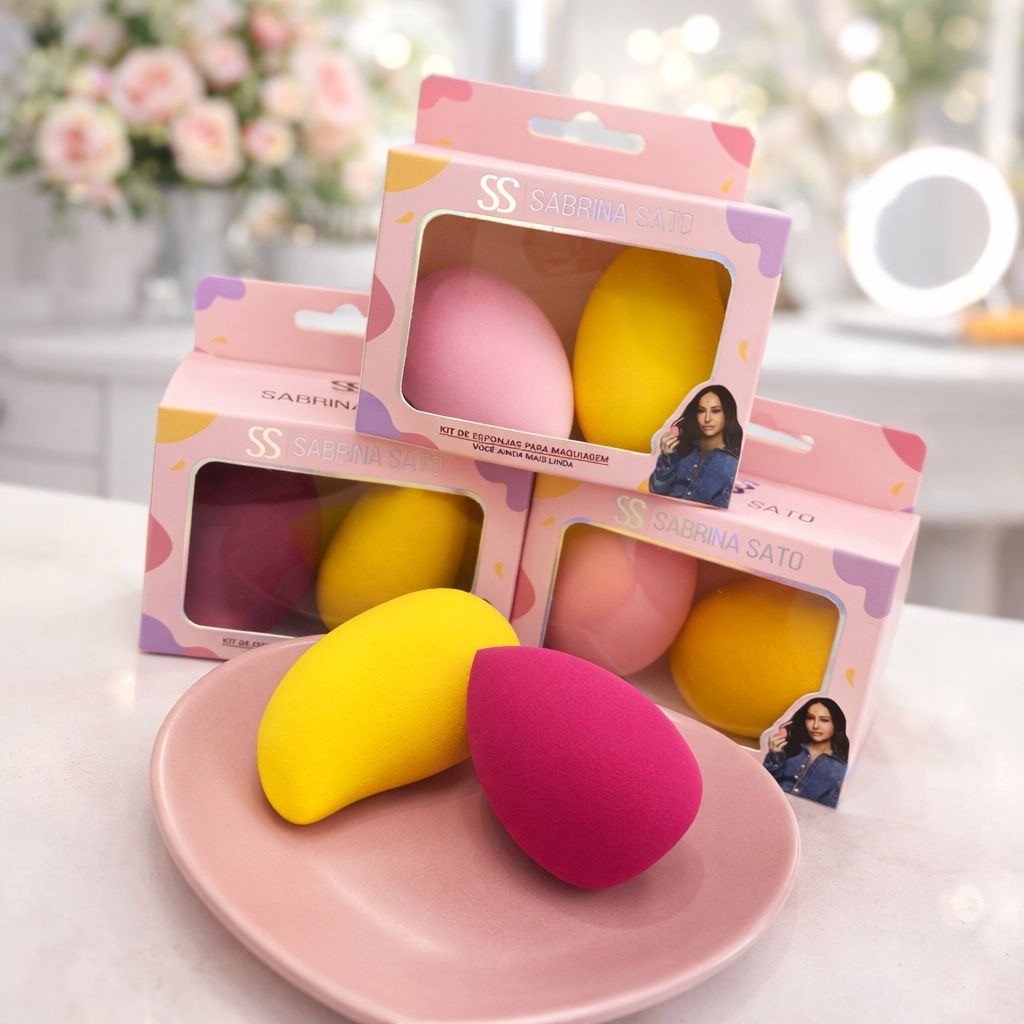 Kit c/ 2 esponja coxinha e mango - Sabrina sato 