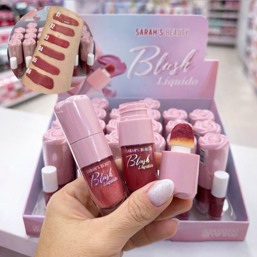 Blush líquido (tampa de rosa) - Sarah’s Beauty 