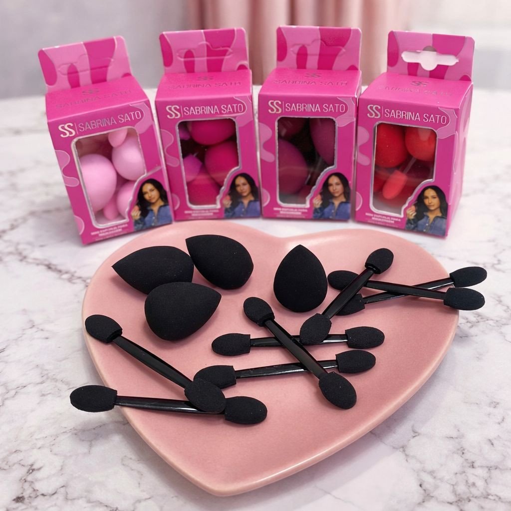 Kit mini esponjas + pincel duo para sombra - Sabrina Sato 