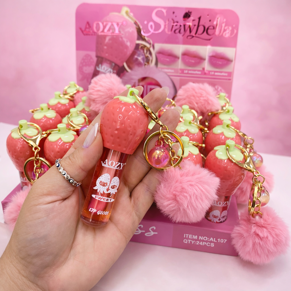 Gloss labial mágico Strawbella (Morango) - Aozy 