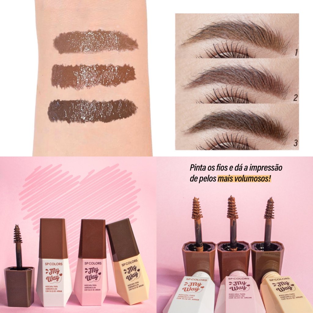 Máscara para sobrancelha com óleo de argan - Sp Colors 