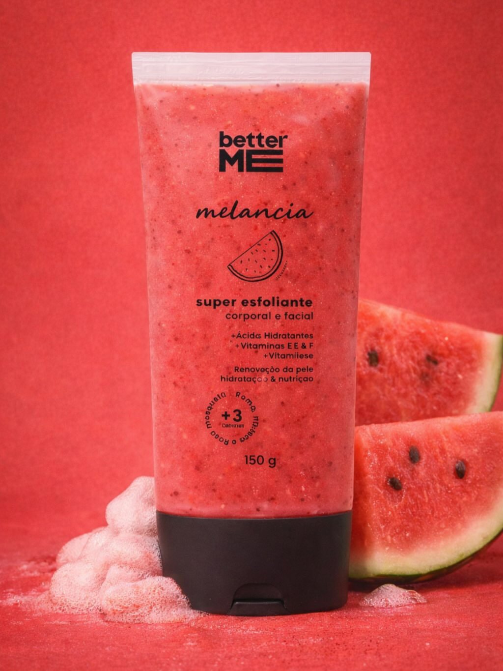 Super Esfoliante Corpo e Rosto Melancia 🍉 Bisnaga 150g - Better Me 
