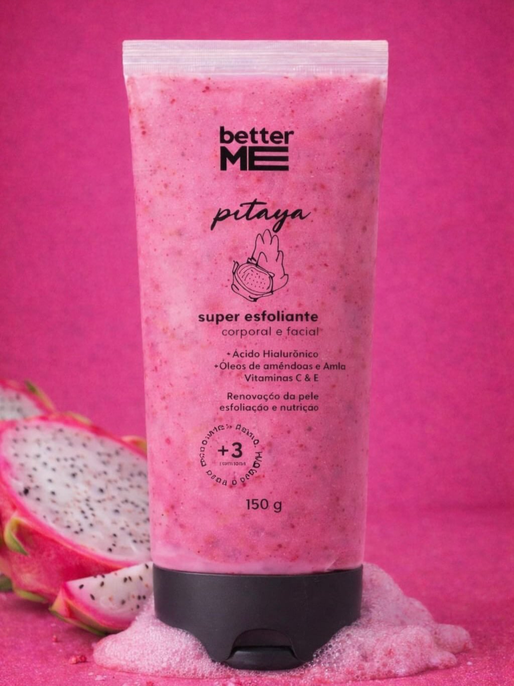 Super Esfoliante Corpo e Rosto Pitaya Bisnaga 150g - Better Me 