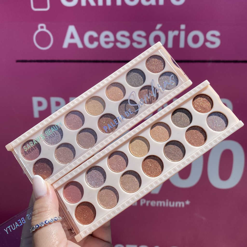Paleta de sombras 14 cores (C) S6141 - Sarah’s Beauty 