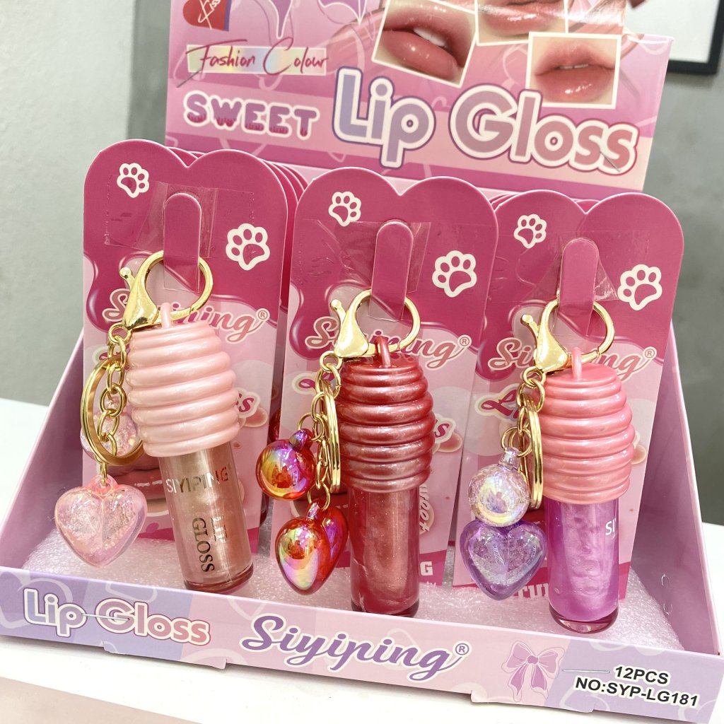 Gloss labial + chaveiro coração ❤️ - Siyiping GLOS0306