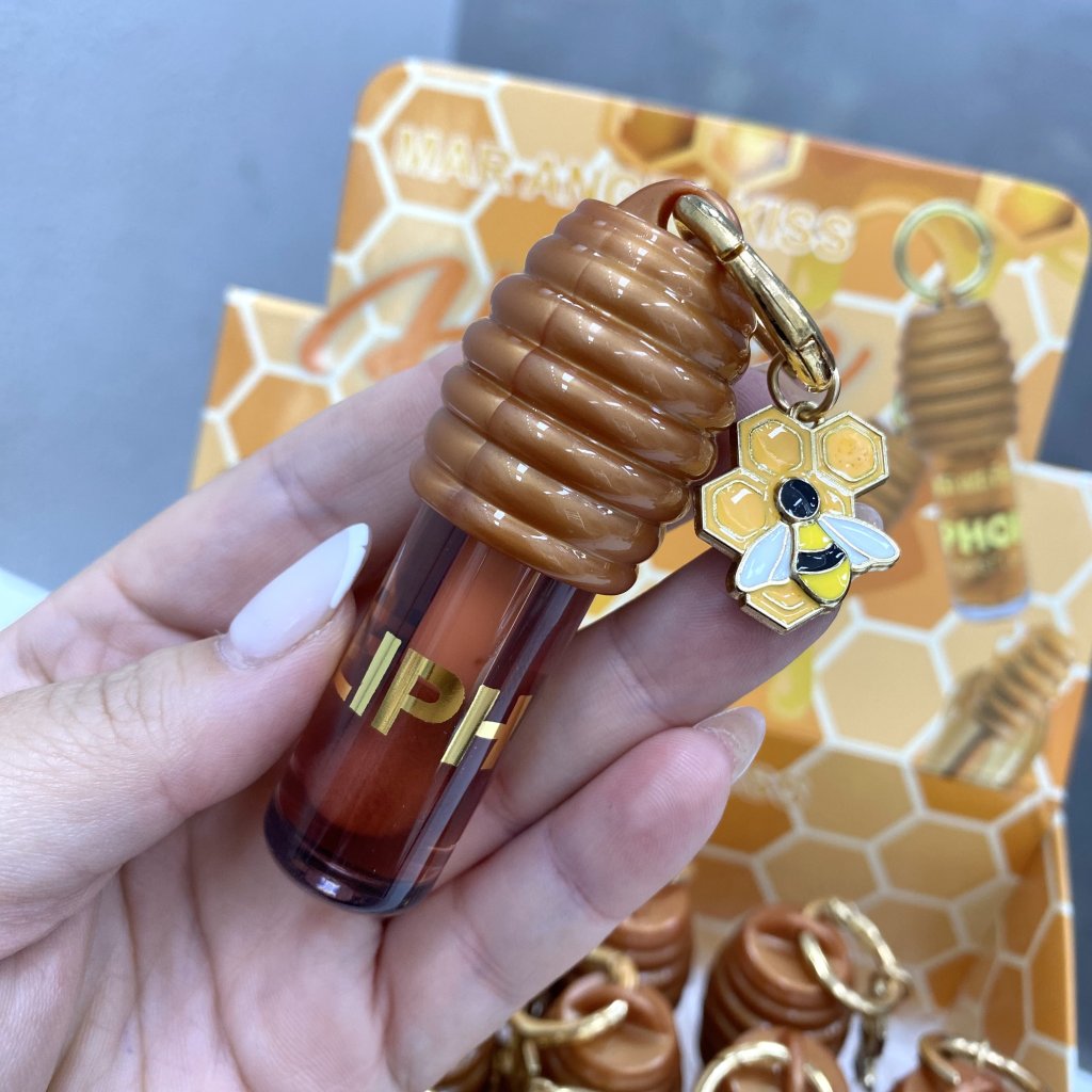 Gloss labial Honey + chaveiro colmeia abelha 🐝 