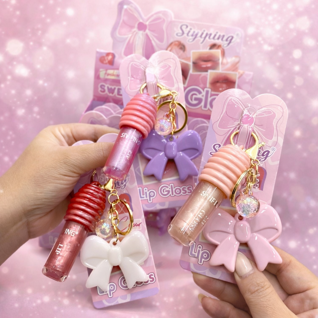 Gloss labial + chaveiro laço - Siyiping 