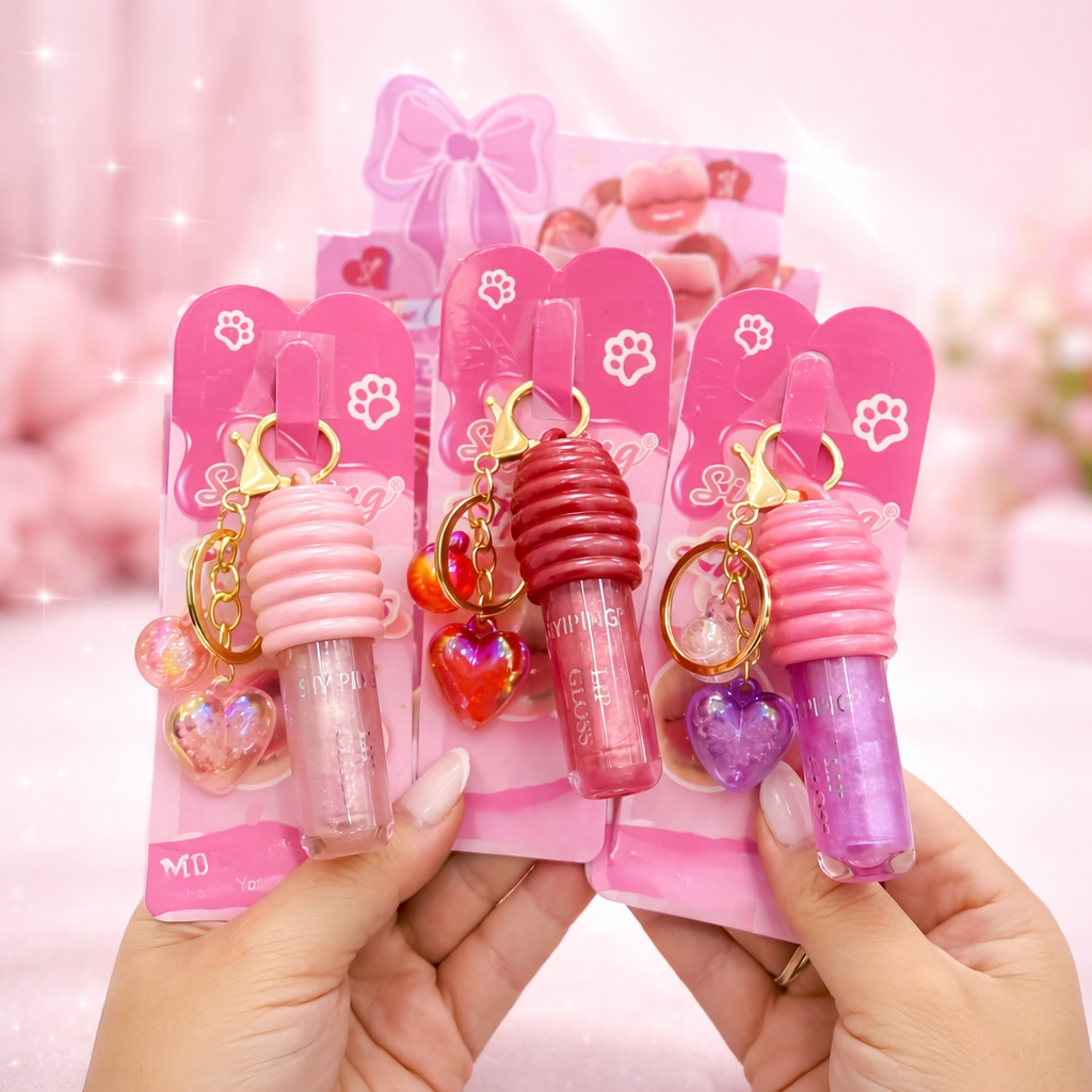 Gloss labial + chaveiro coração ❤️ - Siyiping