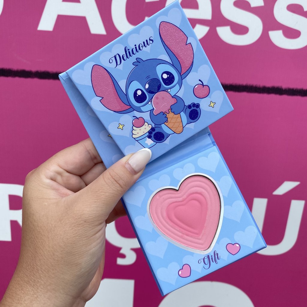 Blush compacto Stitch cor 01 - Delicious