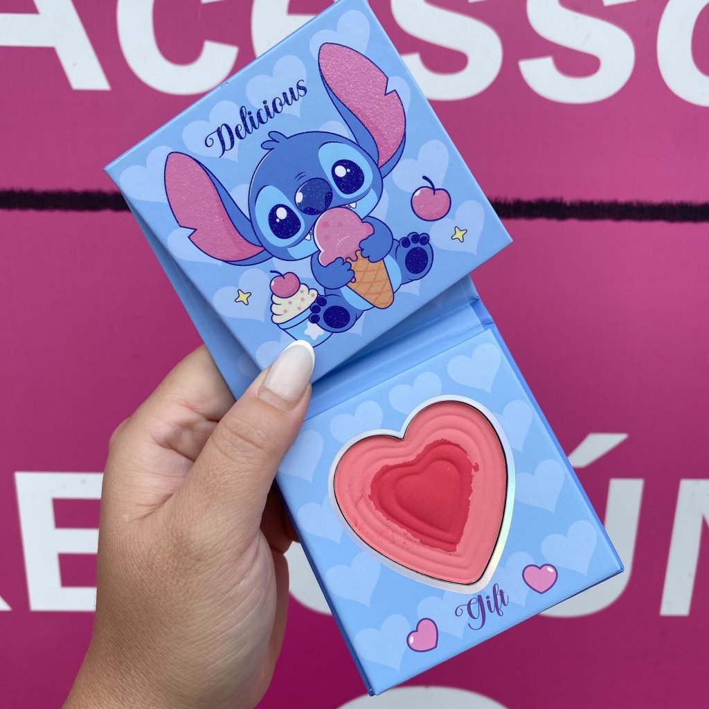 Blush compacto Stitch cor 02 - Delicious