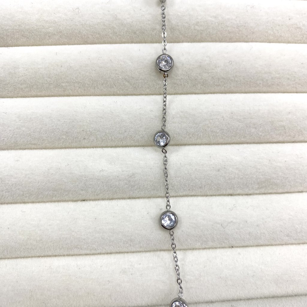 Pulseira aço inox fio ponto de luz ✨