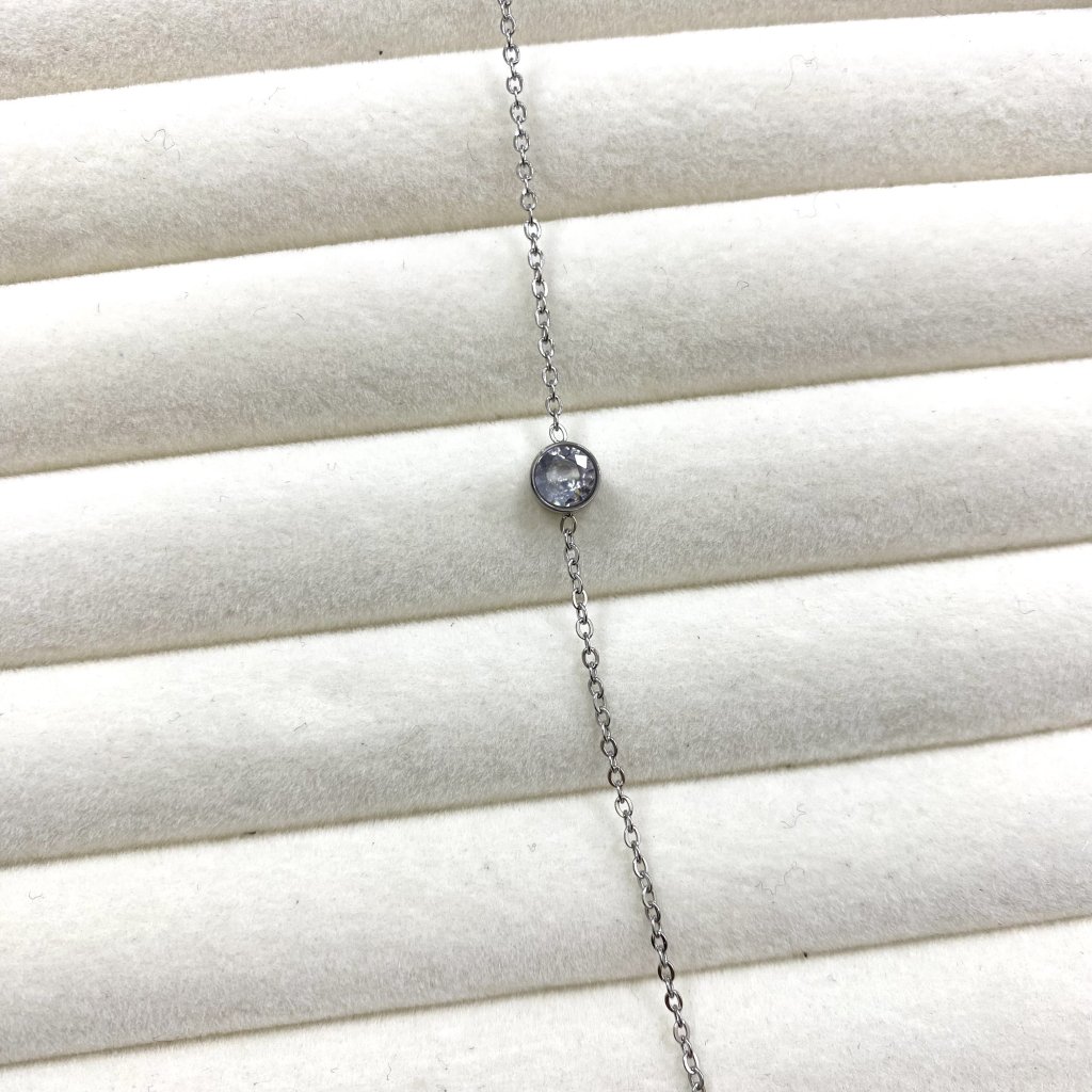 Pulseira aço inox ponto de luz ✨