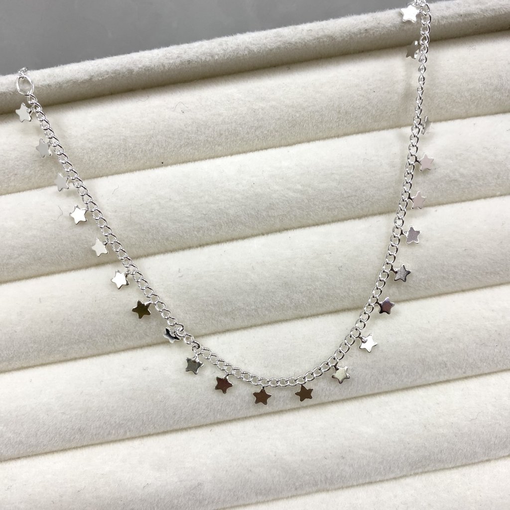 Gargantilha prata folheado mini estrelas ✨