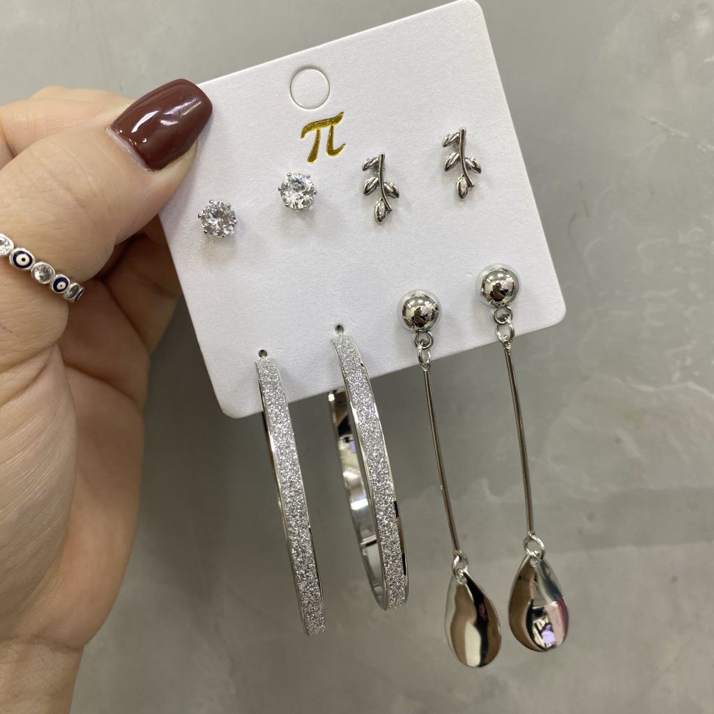 Kit brincos e argolas bijoux (05) ✨
