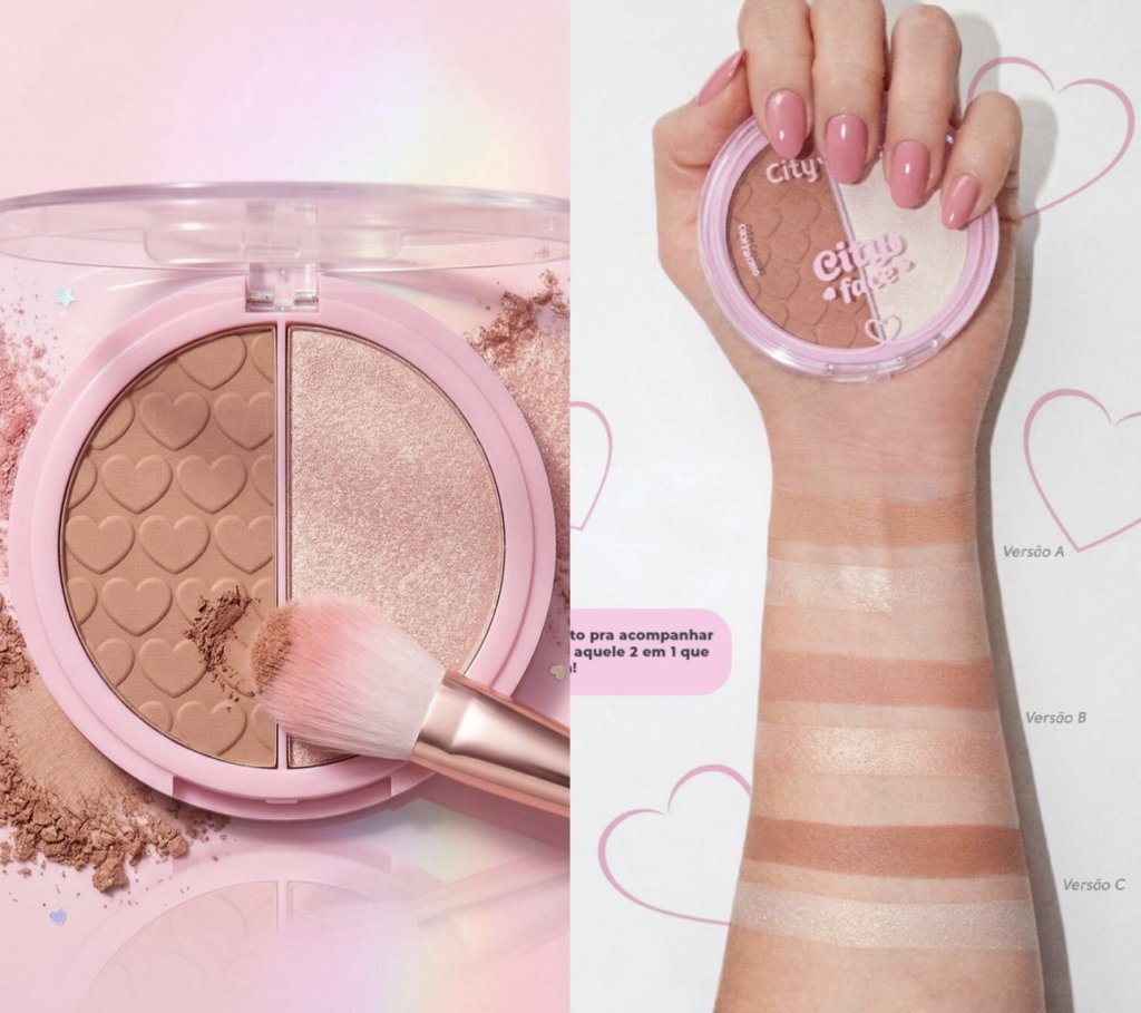Duo iluminador e contorno Face - City Girls