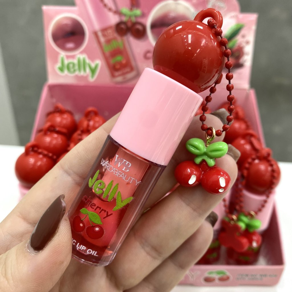 Lip Oil mágico Jelly Cherry + chaveiro cereja 🍒 - WardaBeauty