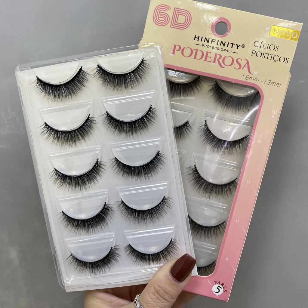 Cílios postiço 5 pares Poderosa PR003 - Hinfinity