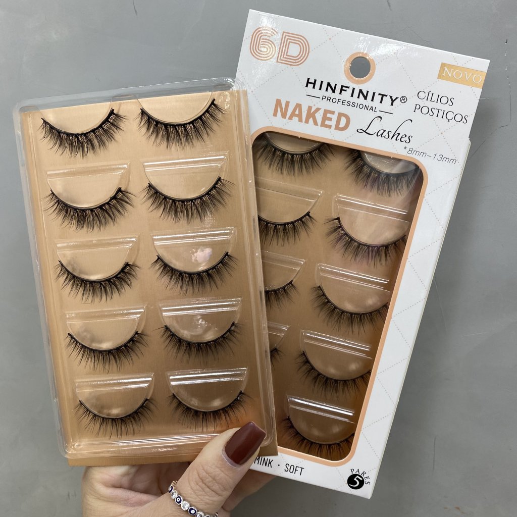 Cílios postiço 5 pares Naked NK025 - Hinfinity