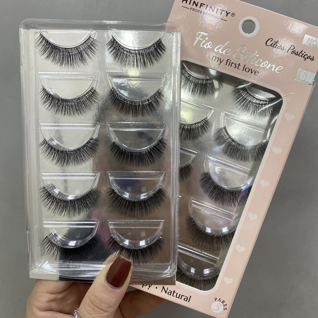 Cílios postiço 5 pares Fio de silicone SL119 - Hinfinity