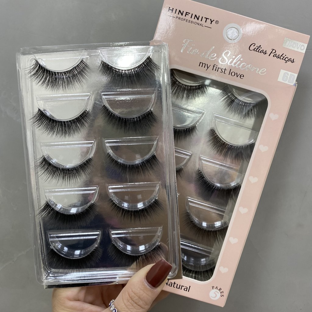 Cílios postiço 5 pares Fio de silicone SL132 - Hinfinity