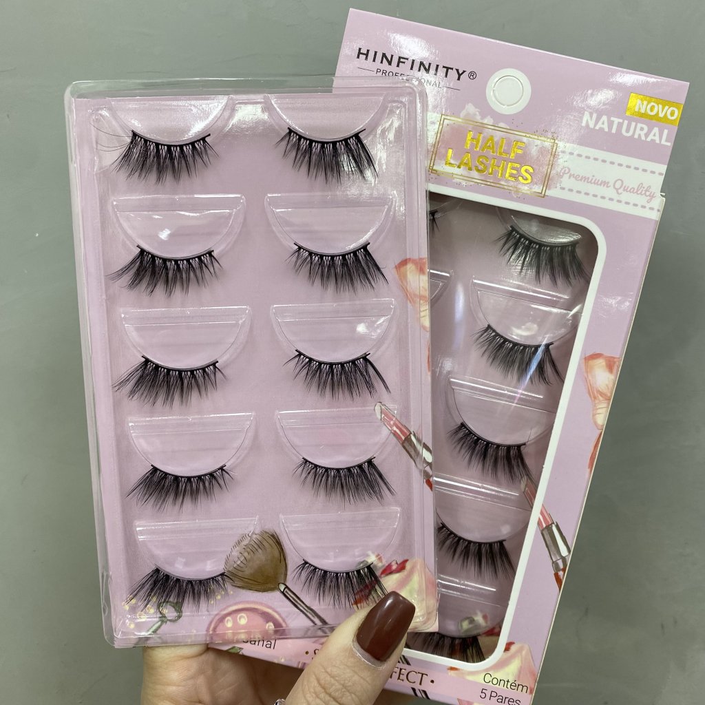 Cílios postiço 5 pares canto Half HL03 - Hinfinity