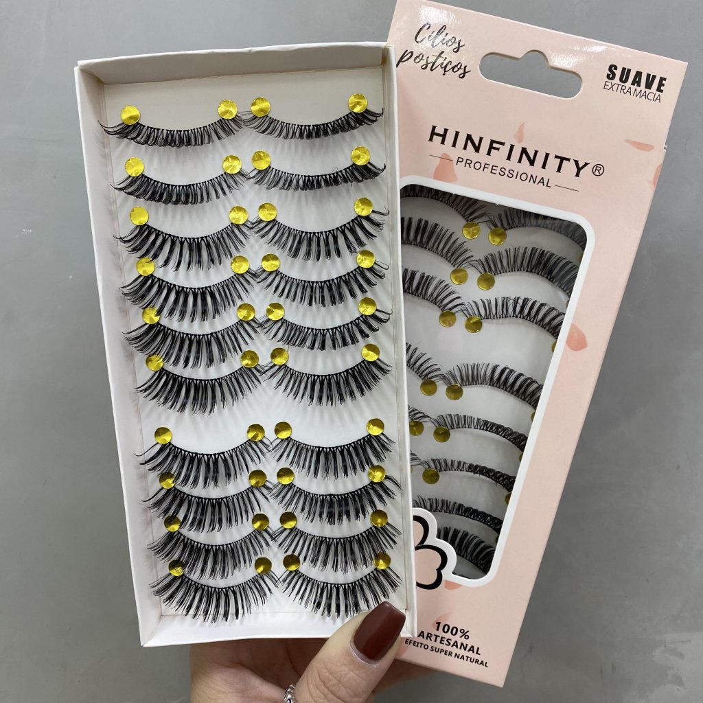 Cílios postiço 10 pares Artesanal EM223 - Hinfinity