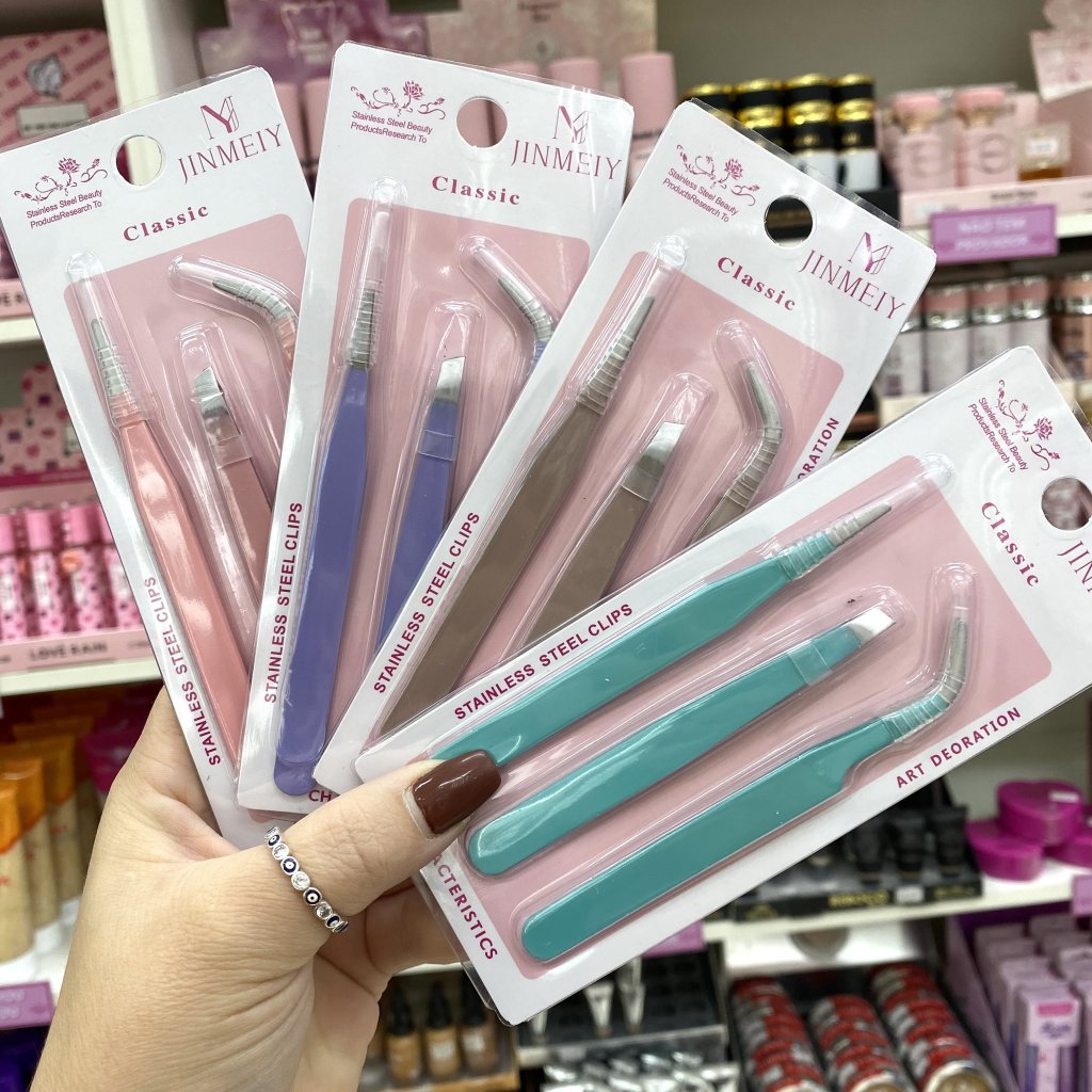 Kit com 3 pinças diversas Classic - Jinmeiy