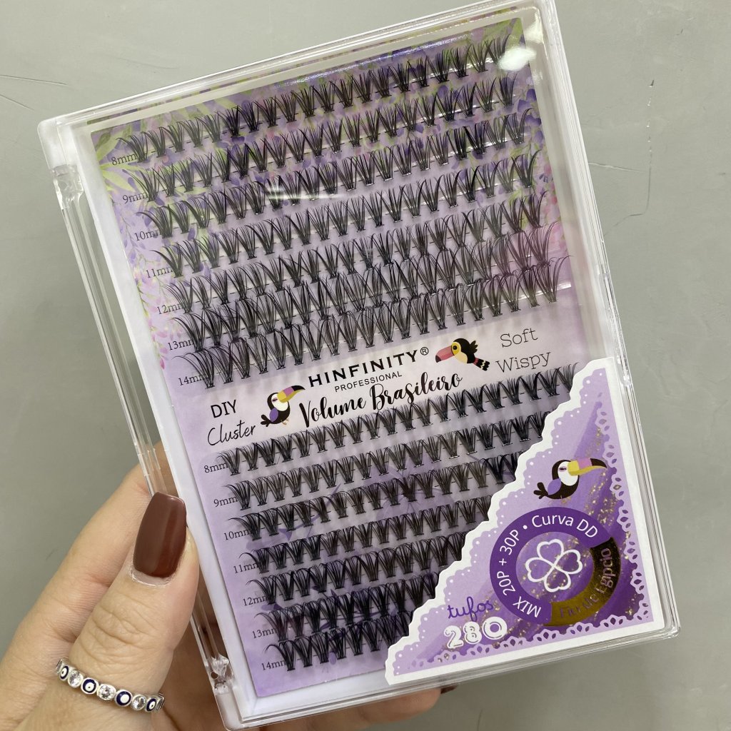 (PREMIUM) Cílios Tufinho Curva DD Mix 20P+30P - Hinfinity