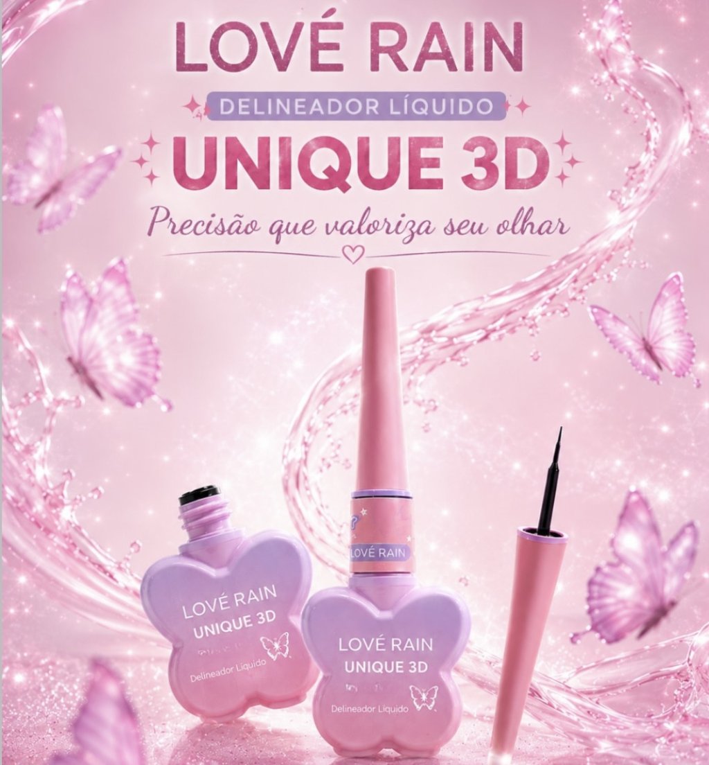 Delineador líquido Unique 3D - Lové Rain 