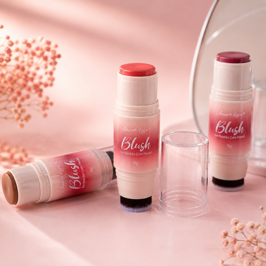 Blush em bastão com pincel MB021 - Amor Anjo