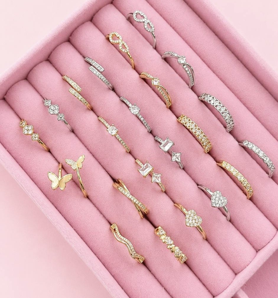 Anel variado em bijoux fina ✨
