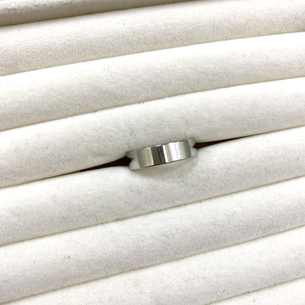 Aliança em aço inox lisa S-199