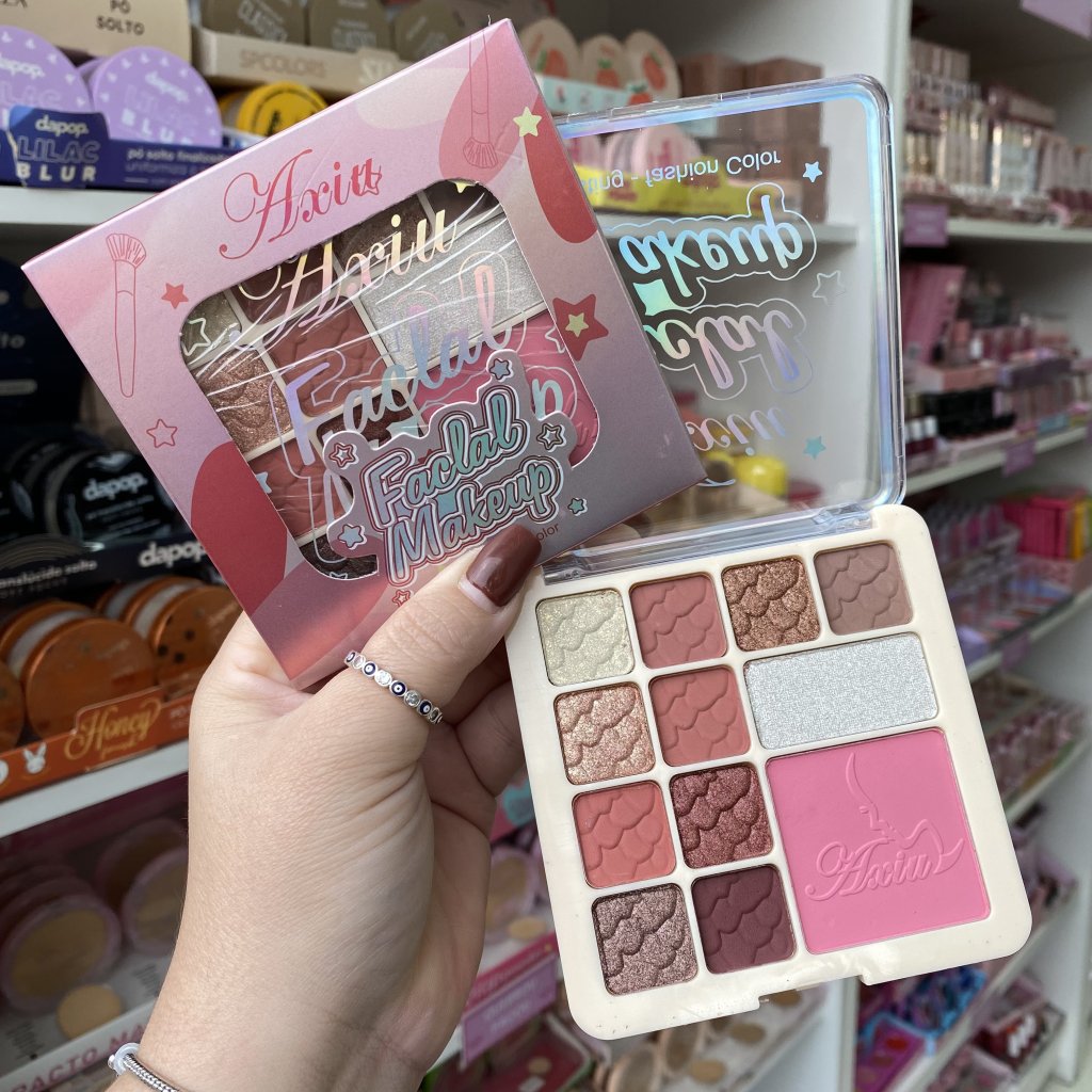 Paleta de sombra e blush (01) A280822 - Axiu makeup
