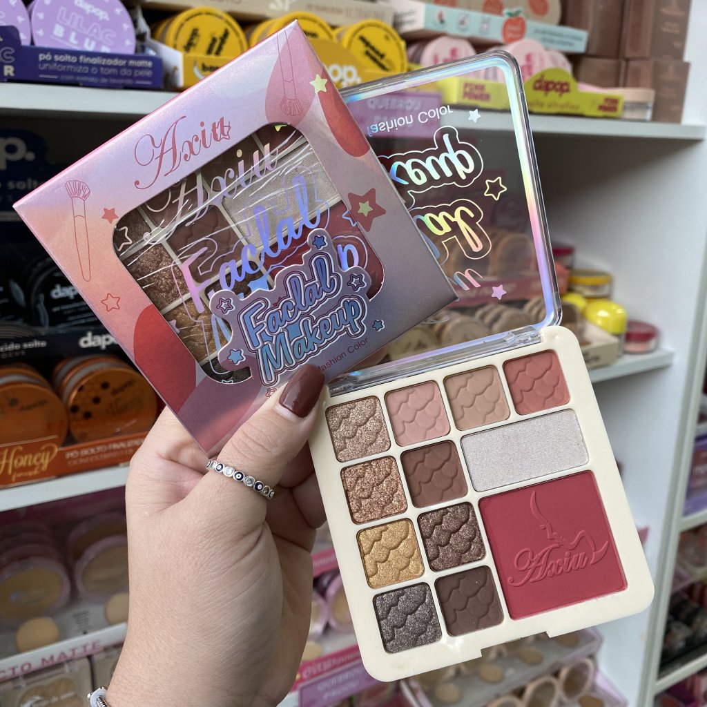Paleta de sombra e blush (02) A280822 - Axiu makeup