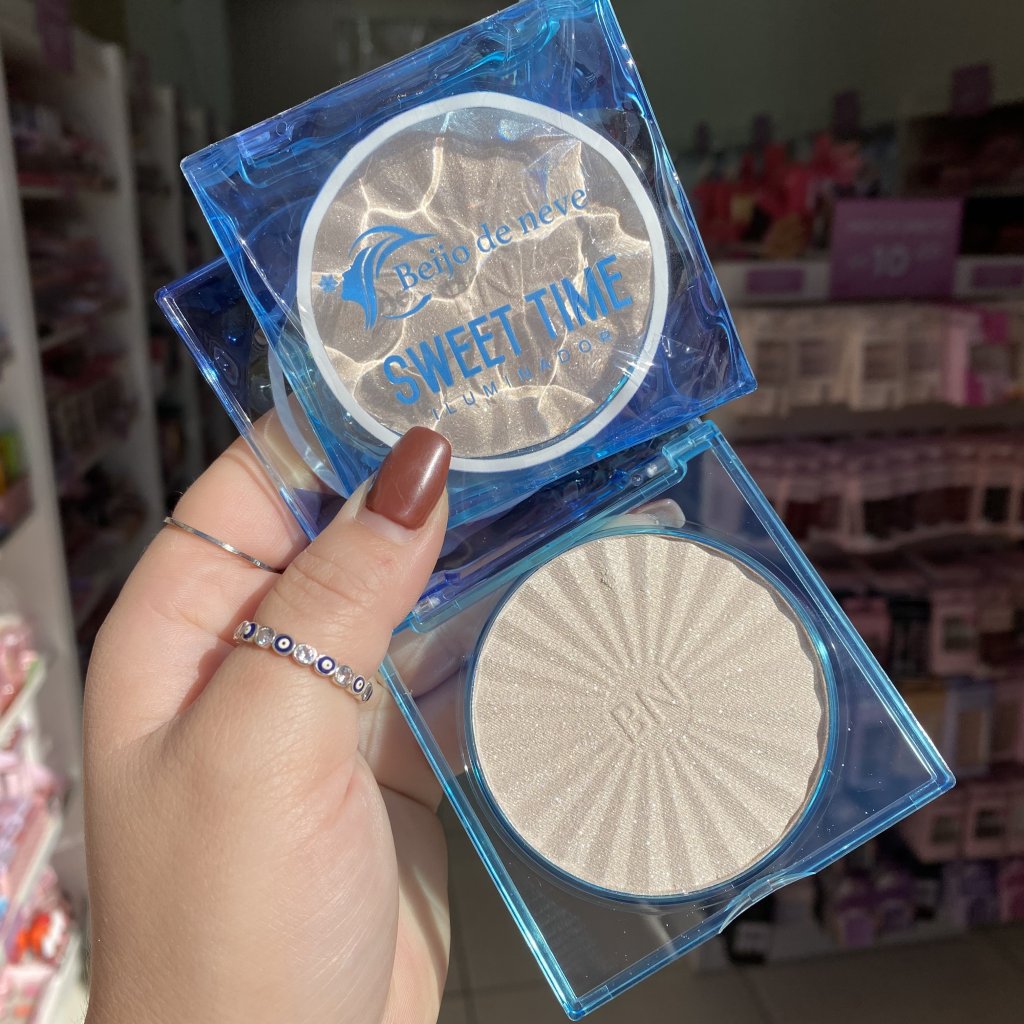 Iluminador compacto Sweet time (01) - Beijo de Neve