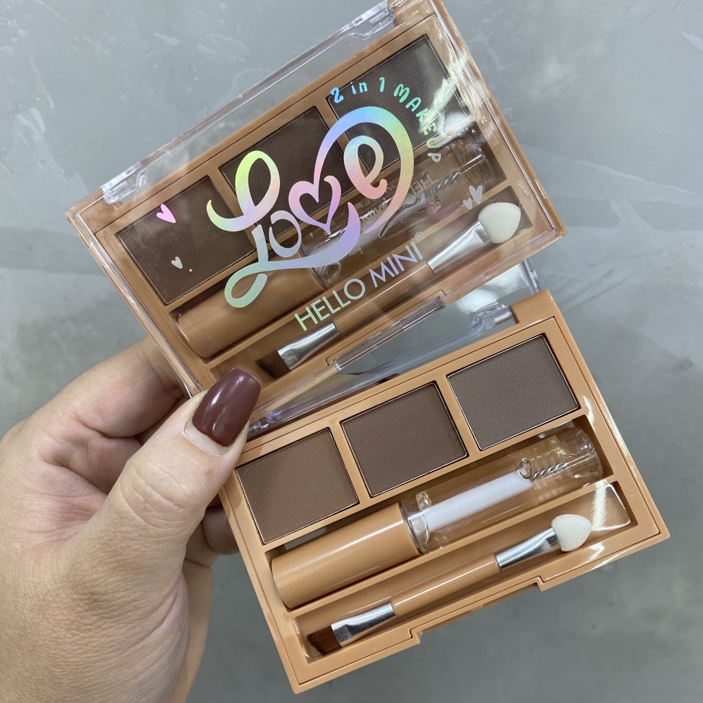 Paleta de sobrancelha 2 em 1 Love X084 (01) - Hello mini