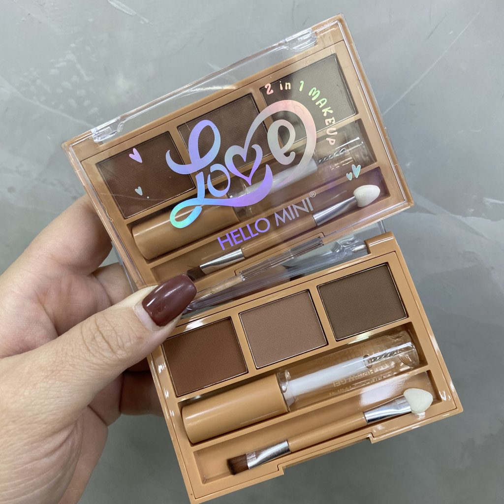 Paleta de sobrancelha 2 em 1 Love X084 (02) - Hello mini
