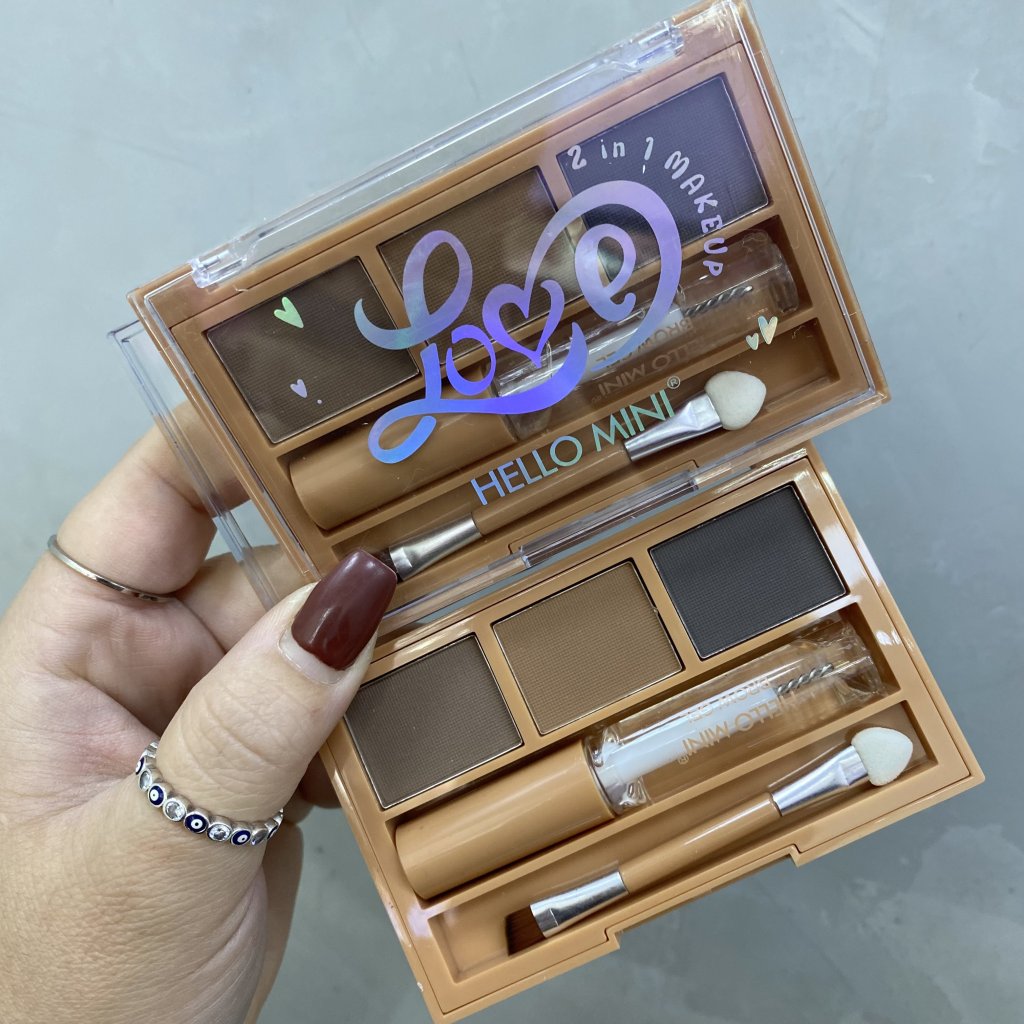 Paleta de sobrancelha 2 em 1 Love X084 (03) - Hello mini
