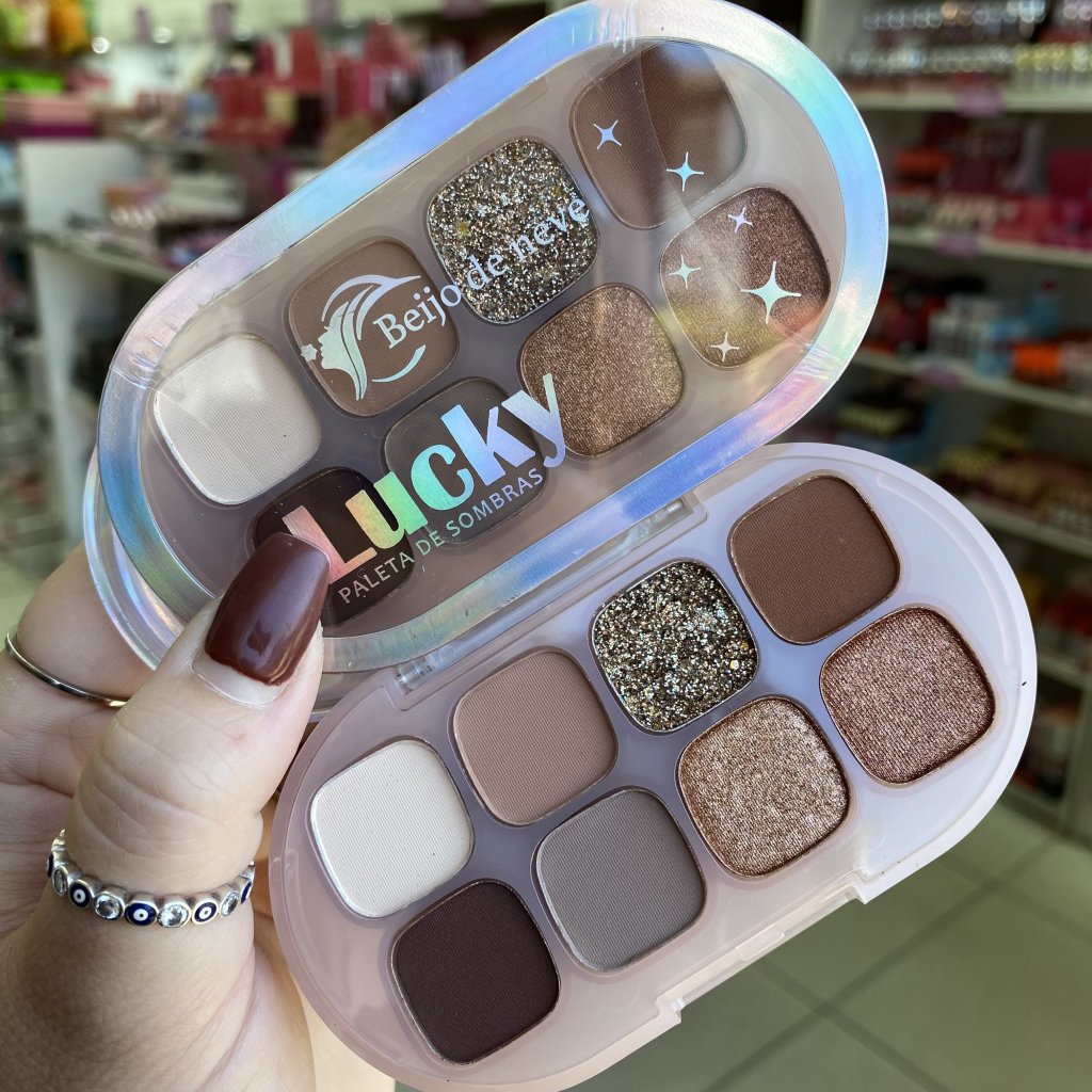 Paleta de sombra Lucky (01) BN7013 - Beijo de Neve