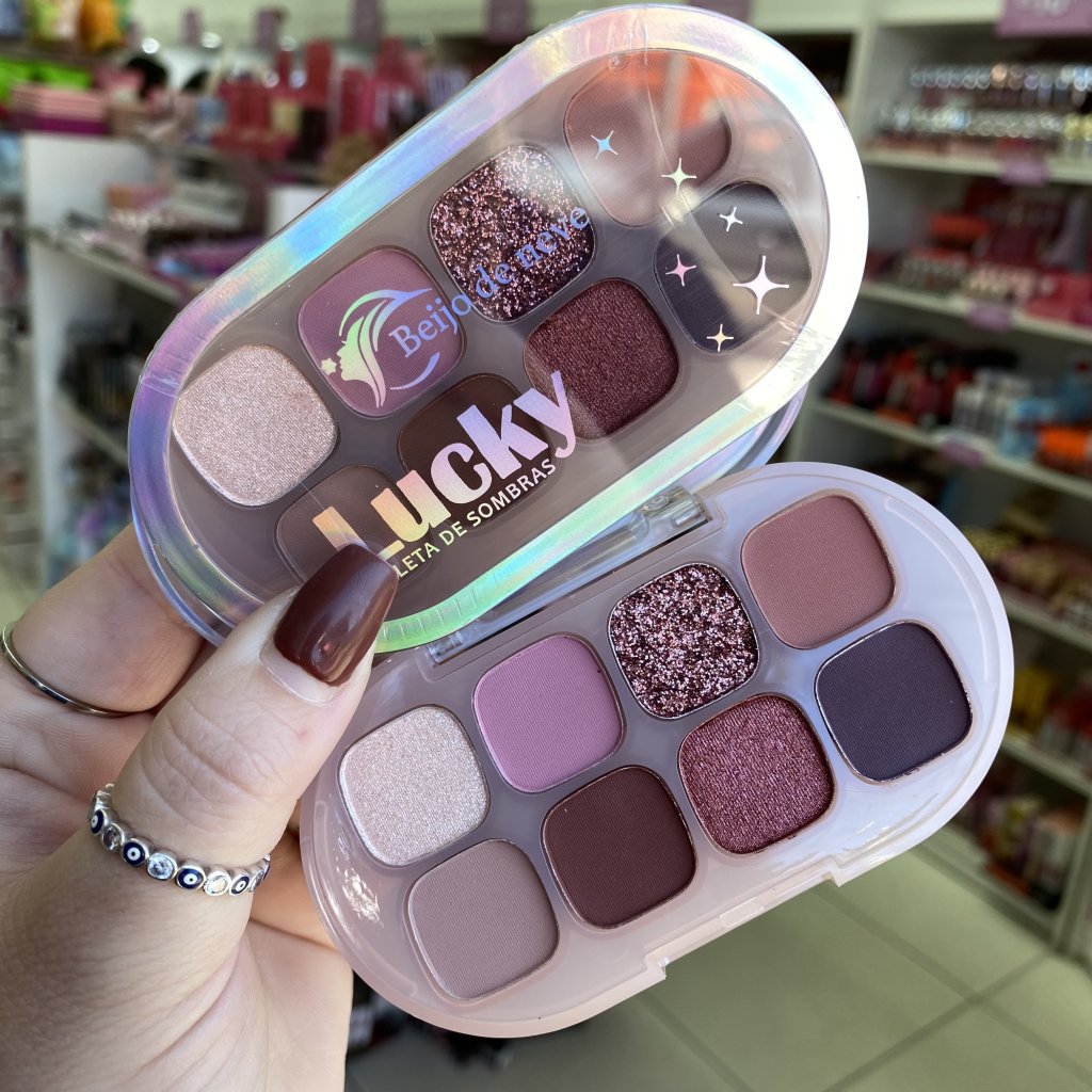 Paleta de sombra Lucky (02) BN7013 - Beijo de Neve