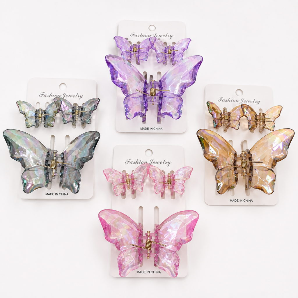 Kit presilha borboleta holográfica 🦋