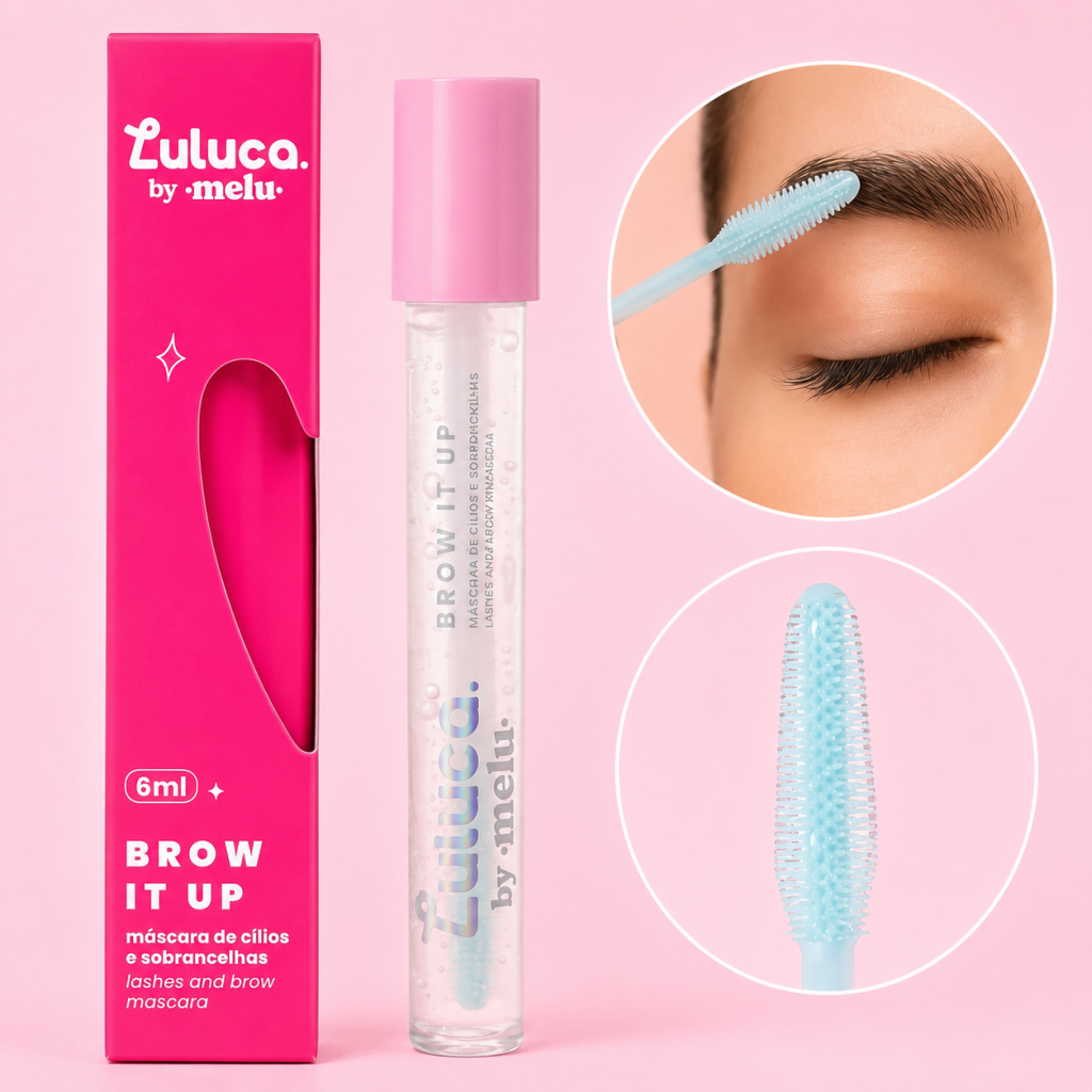 Máscara para cílios e sobrancelha incolor Brow it up Luluca By Melu Ruby Rose
