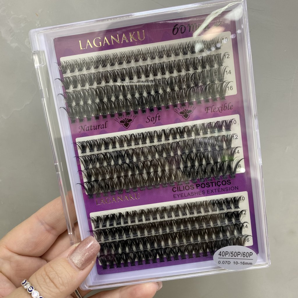 (PREMIUM) Cílios Tufinho 40P/50P/60P 0.07D 10-16mm - Laganaku