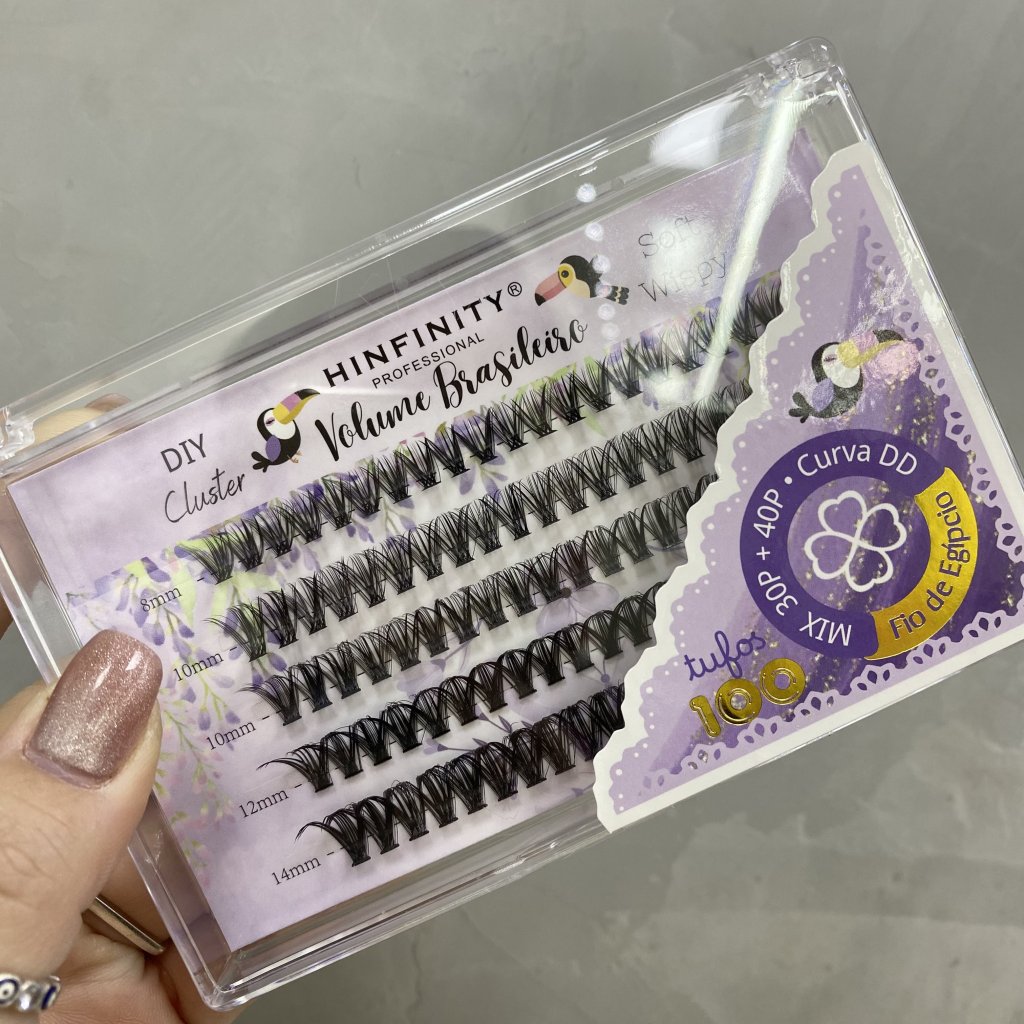 (PREMIUM) Cílios Tufinho Volume brasileiro 30P+40P - curva DD - Hinfinity